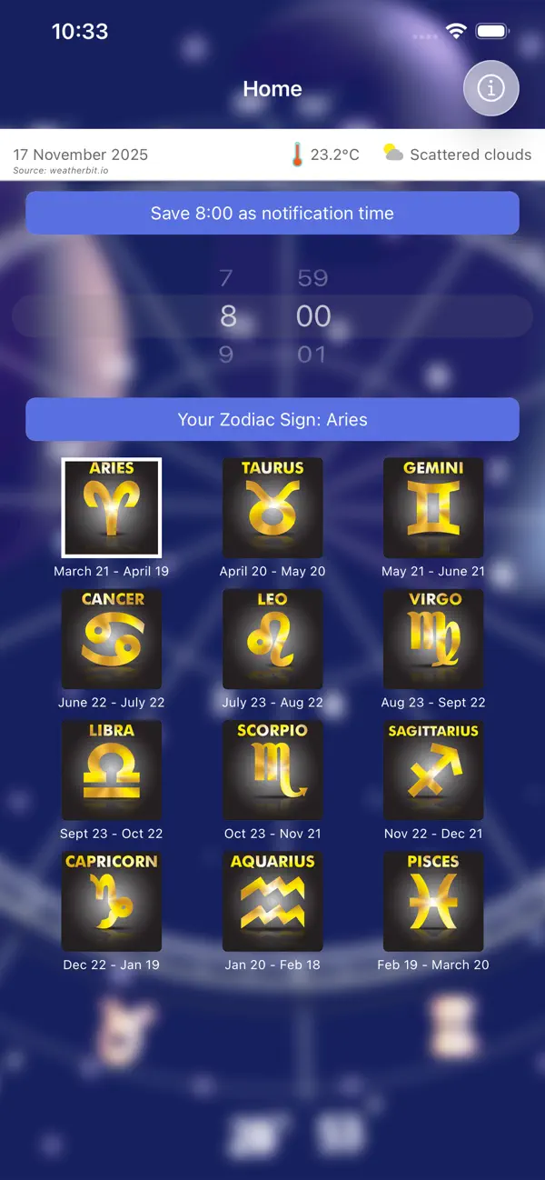 Screenshot #3 pour Daily Zodiac Notifications