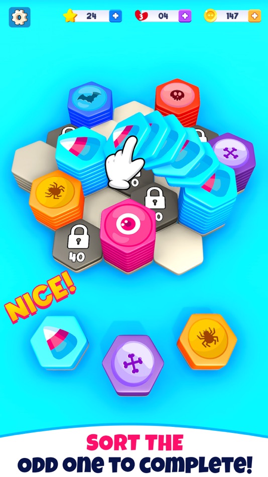 #1. Hexa Sort: Puzzle Sorting Game (iOS) Által: muhammad faisal jabbar
