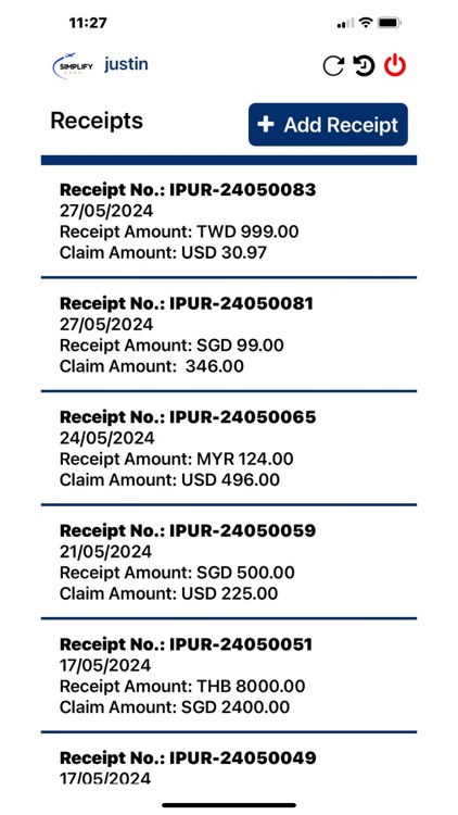 Simplify Aero-Aviation Receipt