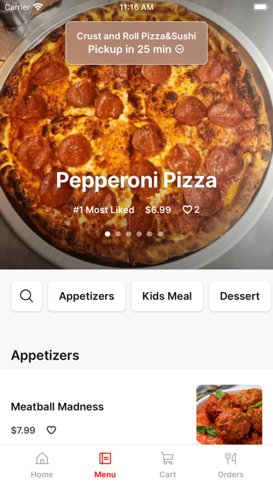 Crust and Roll iPhone screenshot 2 - Food & Drink app