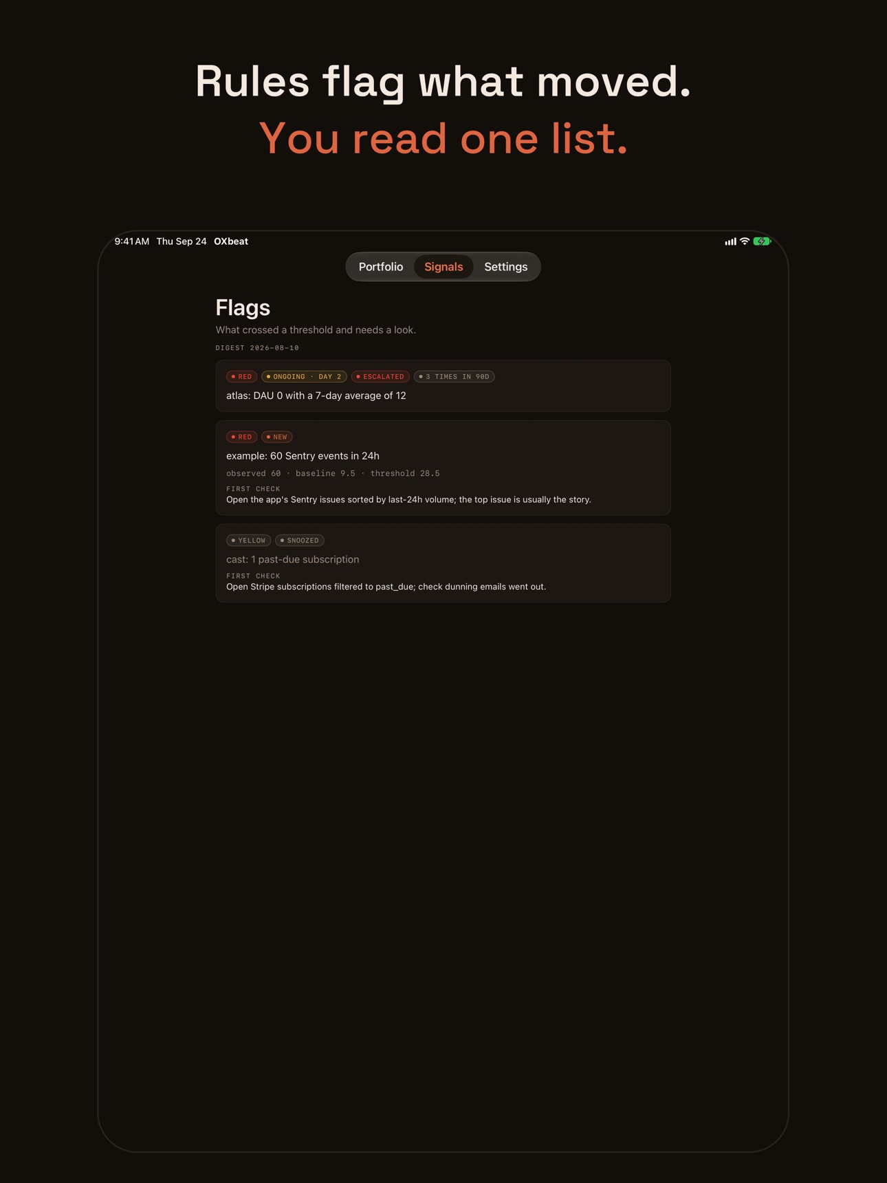 Screenshot 8 of OXbeat: Portfolio Readout