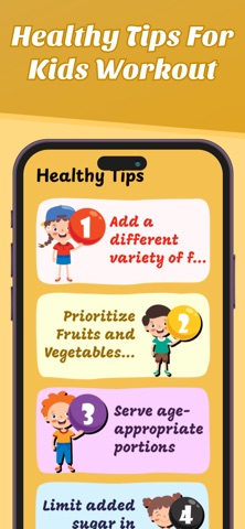 Kids Workout, Fitness For Kids iPhone screenshot