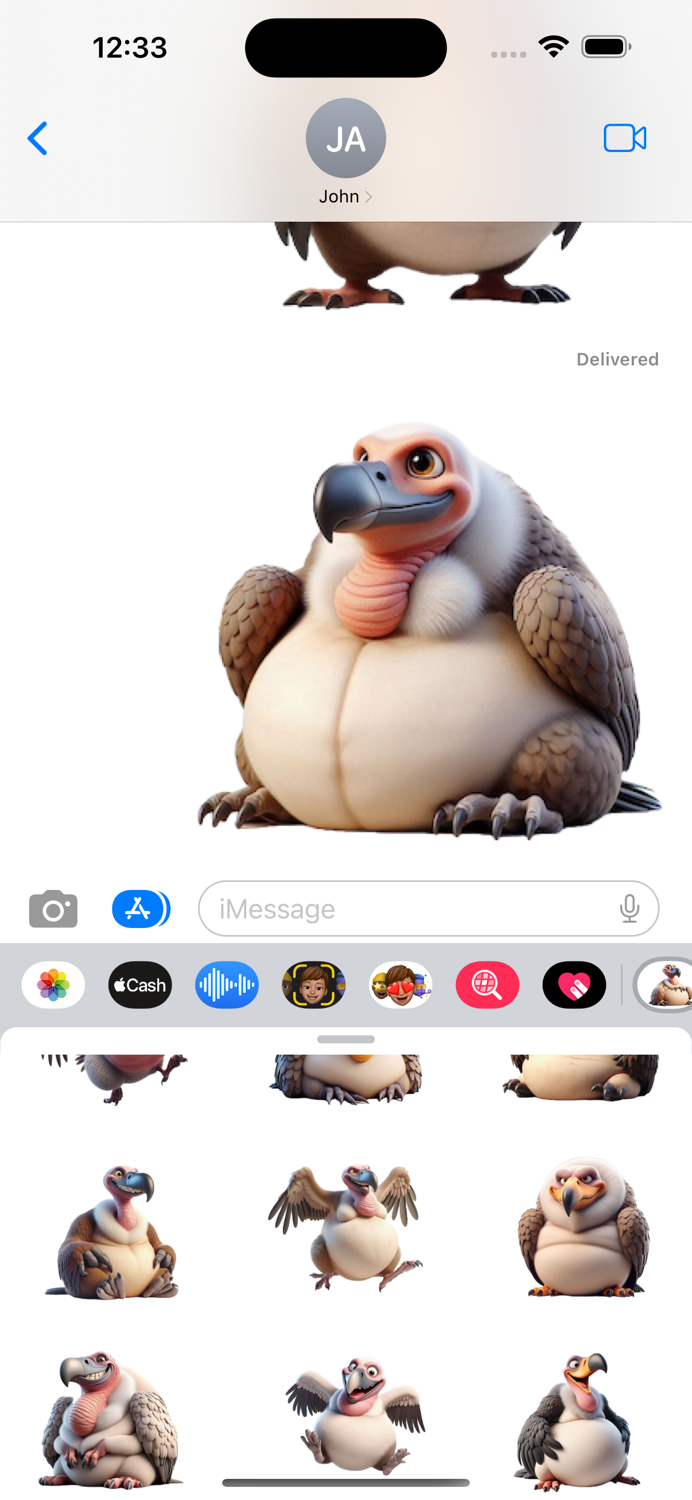 Fat Vulture Stickers