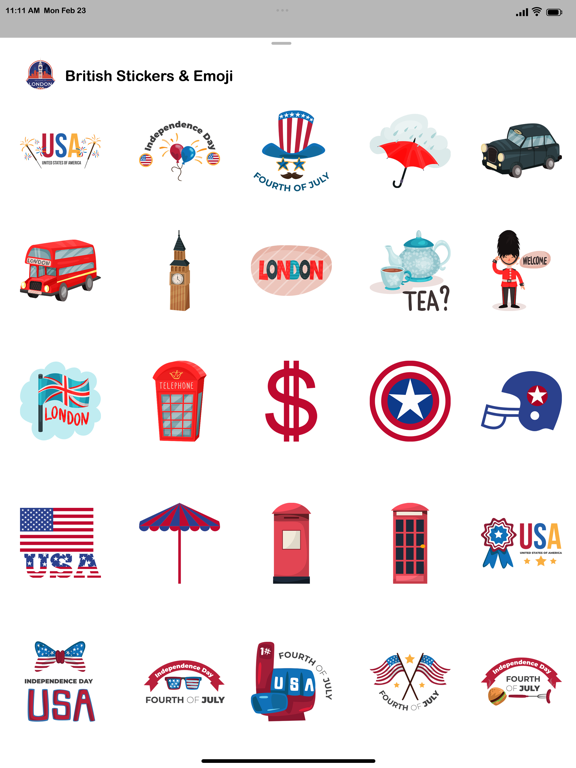 Screenshot #5 pour British Stickers & Emoji