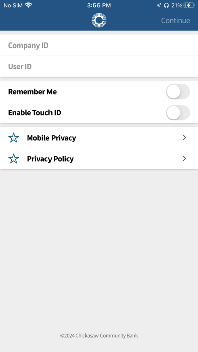 Chickasaw Bank business mobile Screenshot
