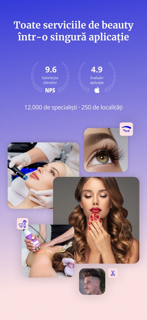 MERO - Programări Online - See how MERO - Programări Online consolidates a wide array of beauty services and showcases impressive customer satisfaction ratings.