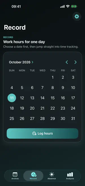 Stundenarchiv: Timesheet Clock screenshot 2