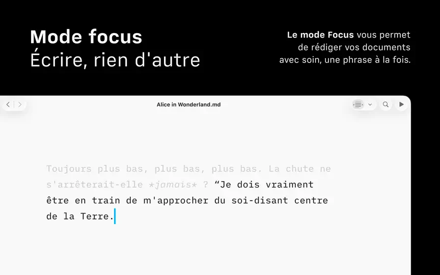 Capture d'écran de IA Writer sur iPhone 6