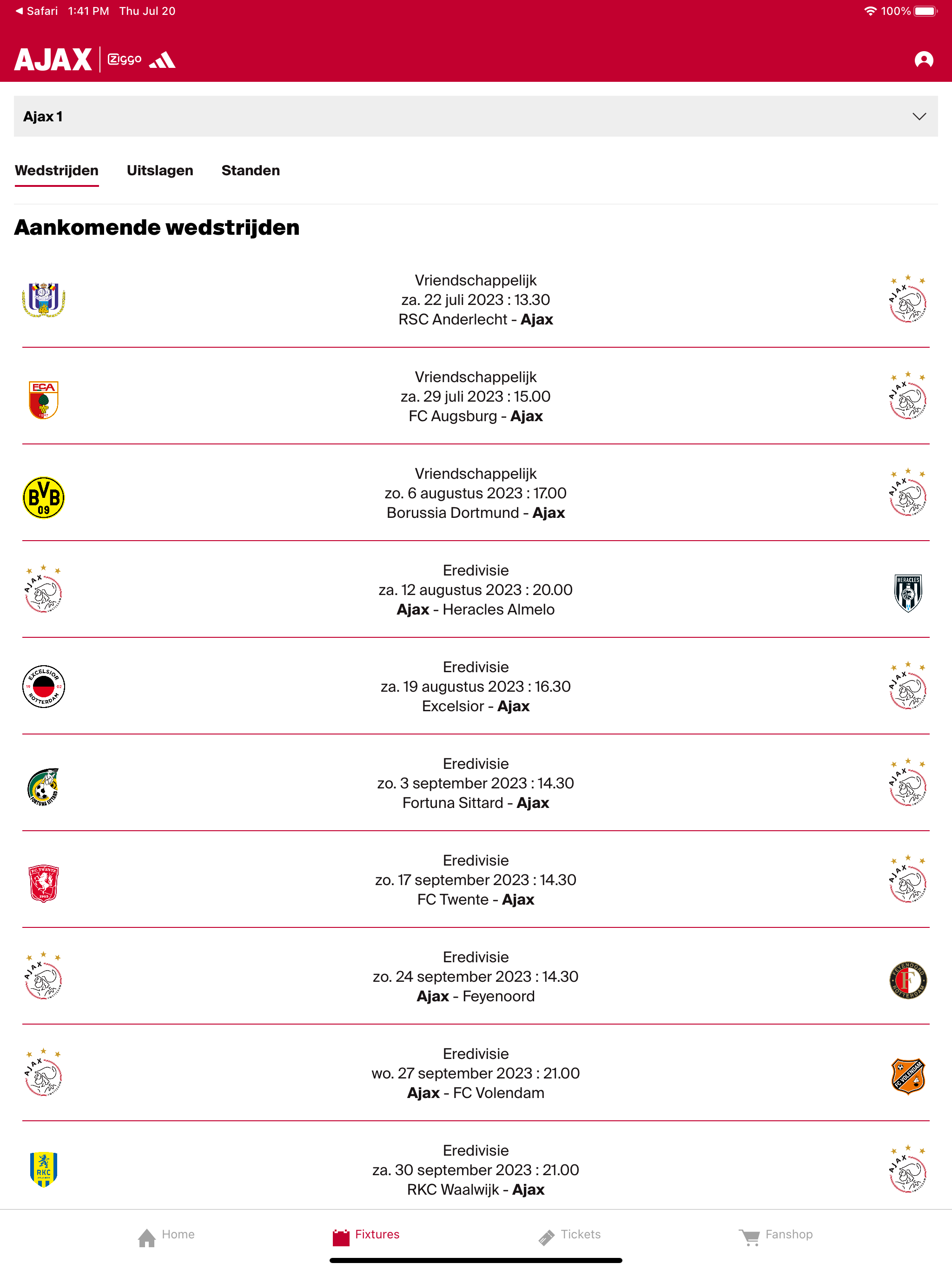 Ajax Official App