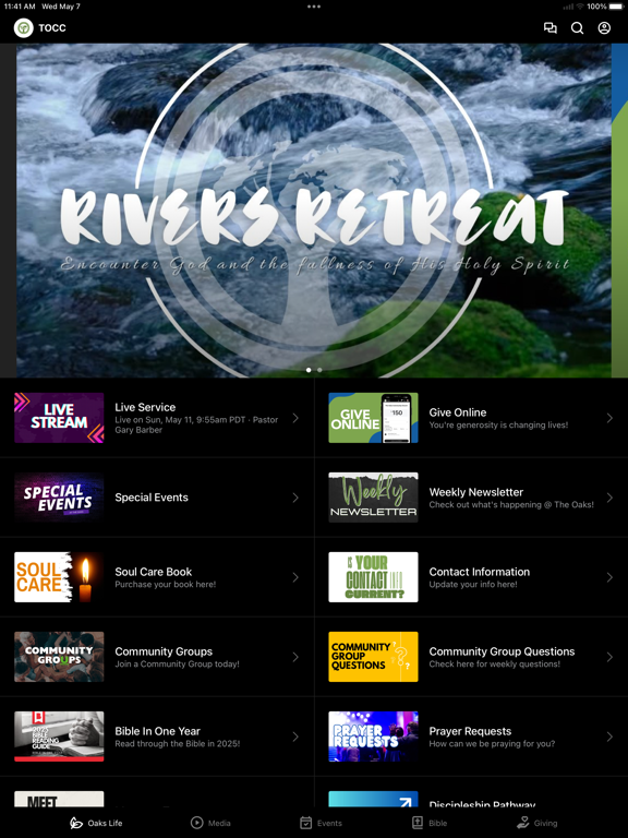 The Oaks Bakersfield iPad screenshot 1 - Education app