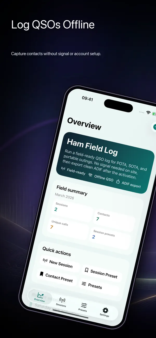 Screenshot #1 pour Ham Field Log