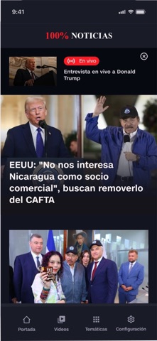 100% Noticias app screenshot