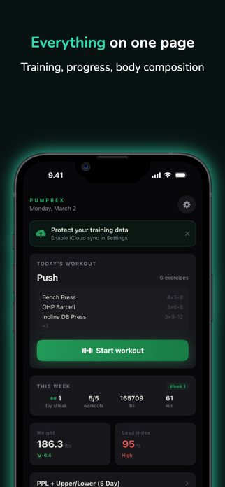 PumpRex — Gym Workout Tracker Screenshot 1 of 9