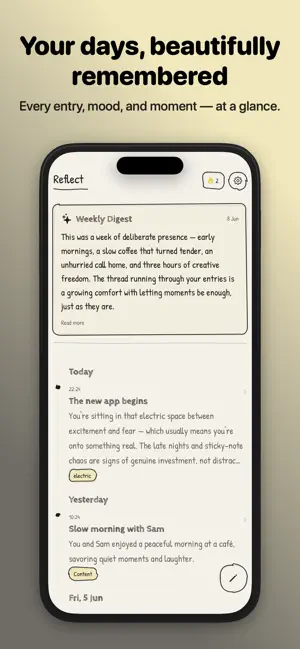 Reflect - AI Journal - Diary screenshot 2