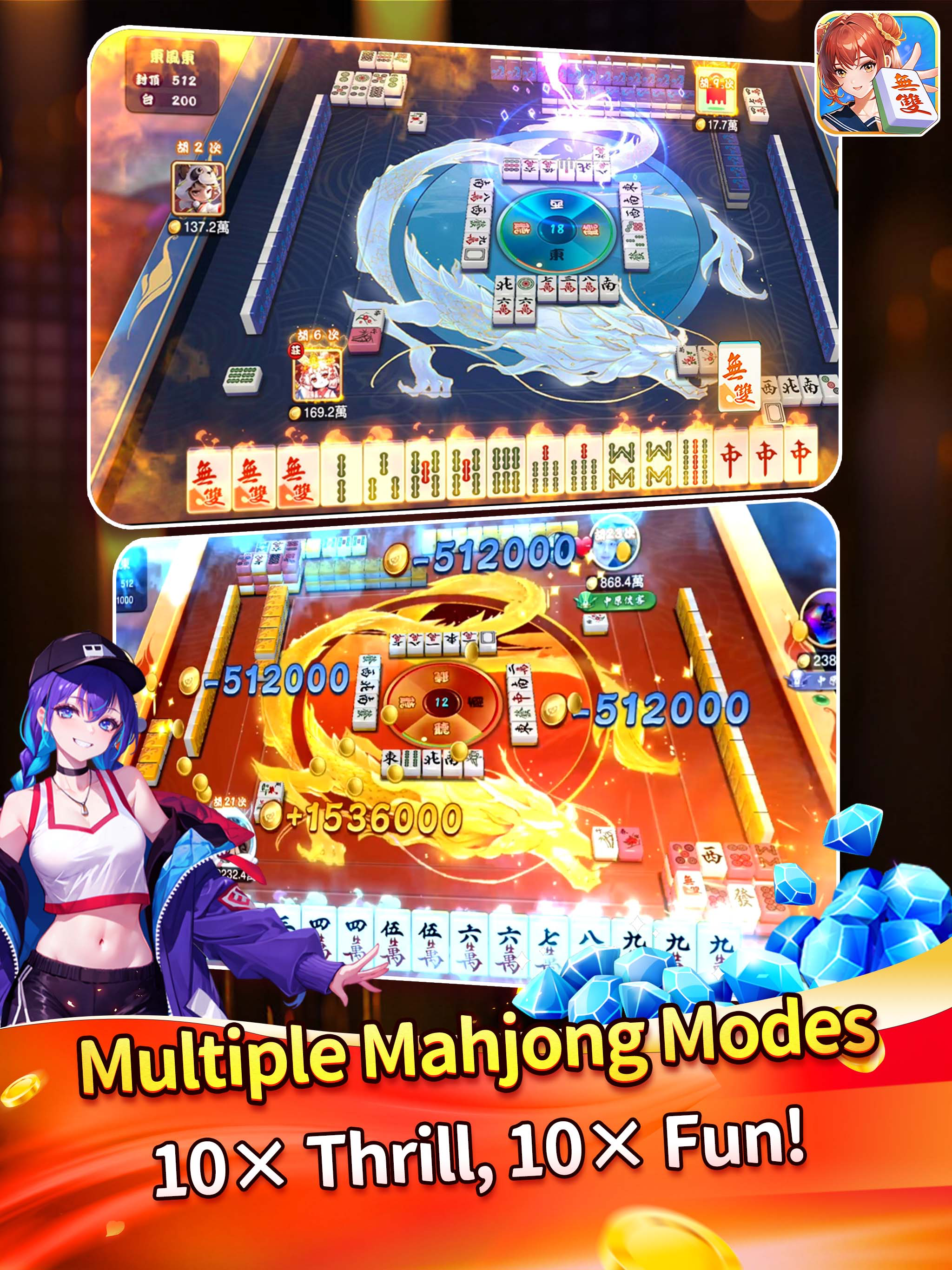 Warriors Mahjong: Slots Casino