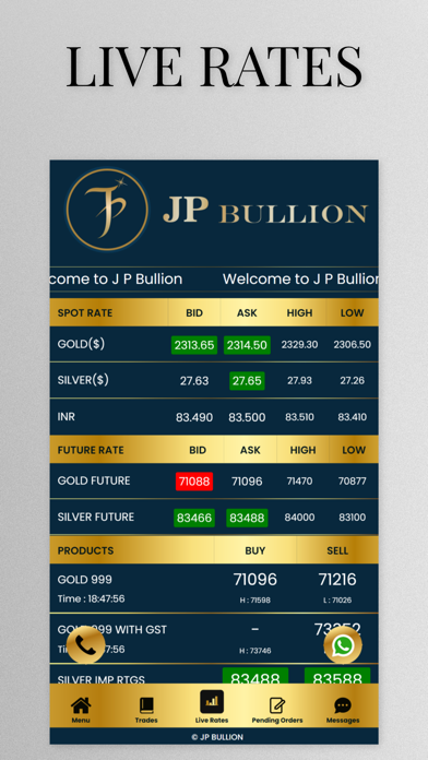 JP Bullion Screenshot
