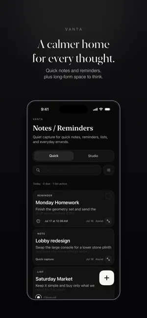 Vanta - Minimalistic Notes screenshot 1