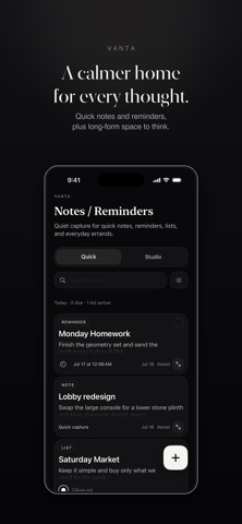 Vanta - Minimalistic Notes Screenshot 1 of 6