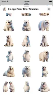 happy polar bear stickers iphone screenshot 2