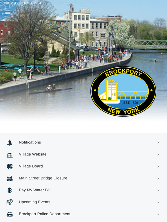 My Brockport Village iPad screenshot 1 - Utilities app