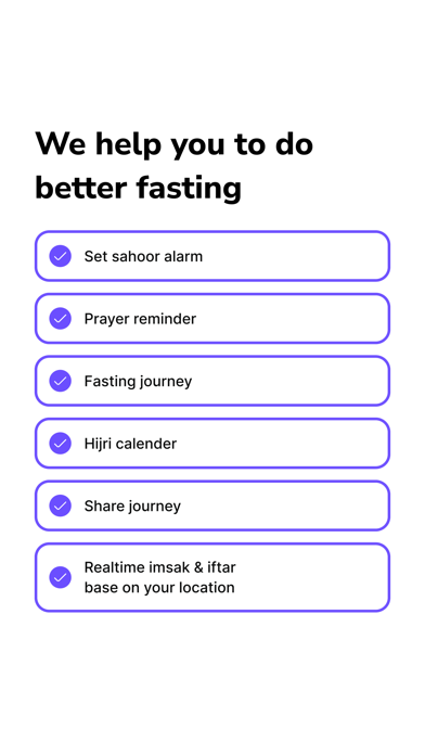 Muslim Fasting Calendar Alarm iPhone screenshot 8 - Lifestyle app