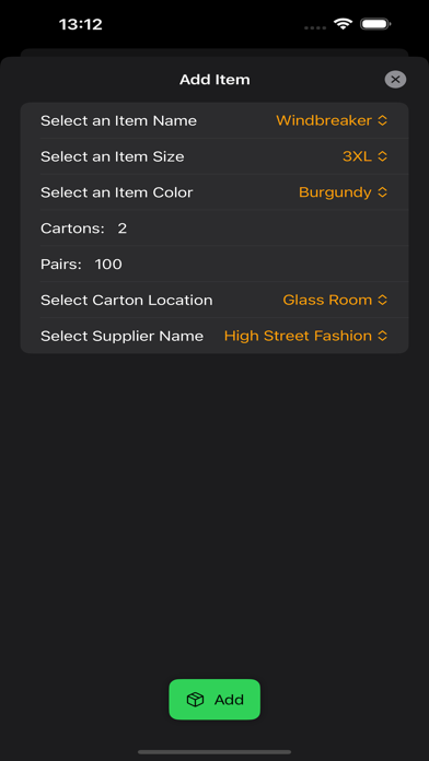 J.B.S Inventory Management Screenshot