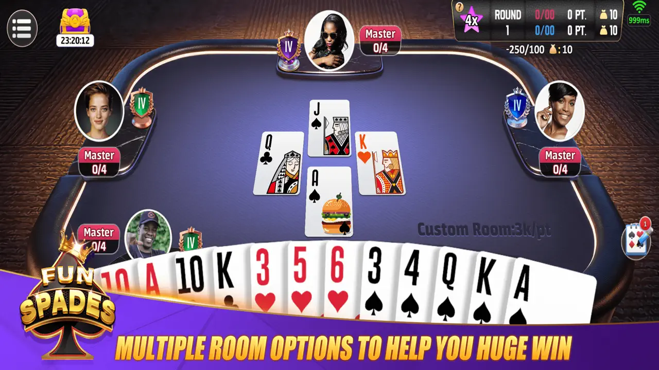 Fun Spades Card Game iPhone Ekran Görüntüsü 2
