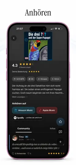 Screenshot von Tonspur - Hörspiele Bewerten auf dem iPhone 4