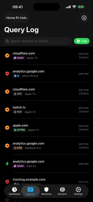 Pi-hole Monitor screenshot 2