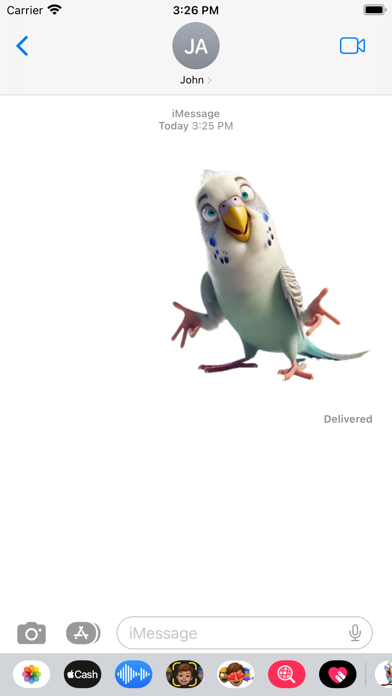 Screenshot 4 of Goofy Budgie Stickers App