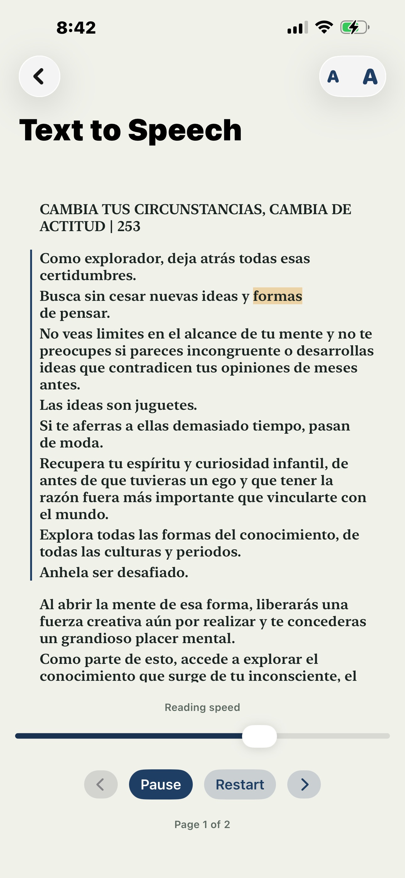 Screenshot 2 of Lector de Textos MX