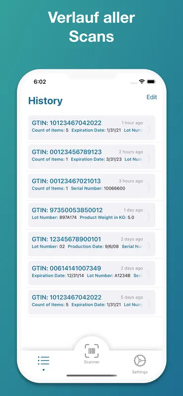 Pretty GS1 Barcode Scanner screenshot 6 of 7