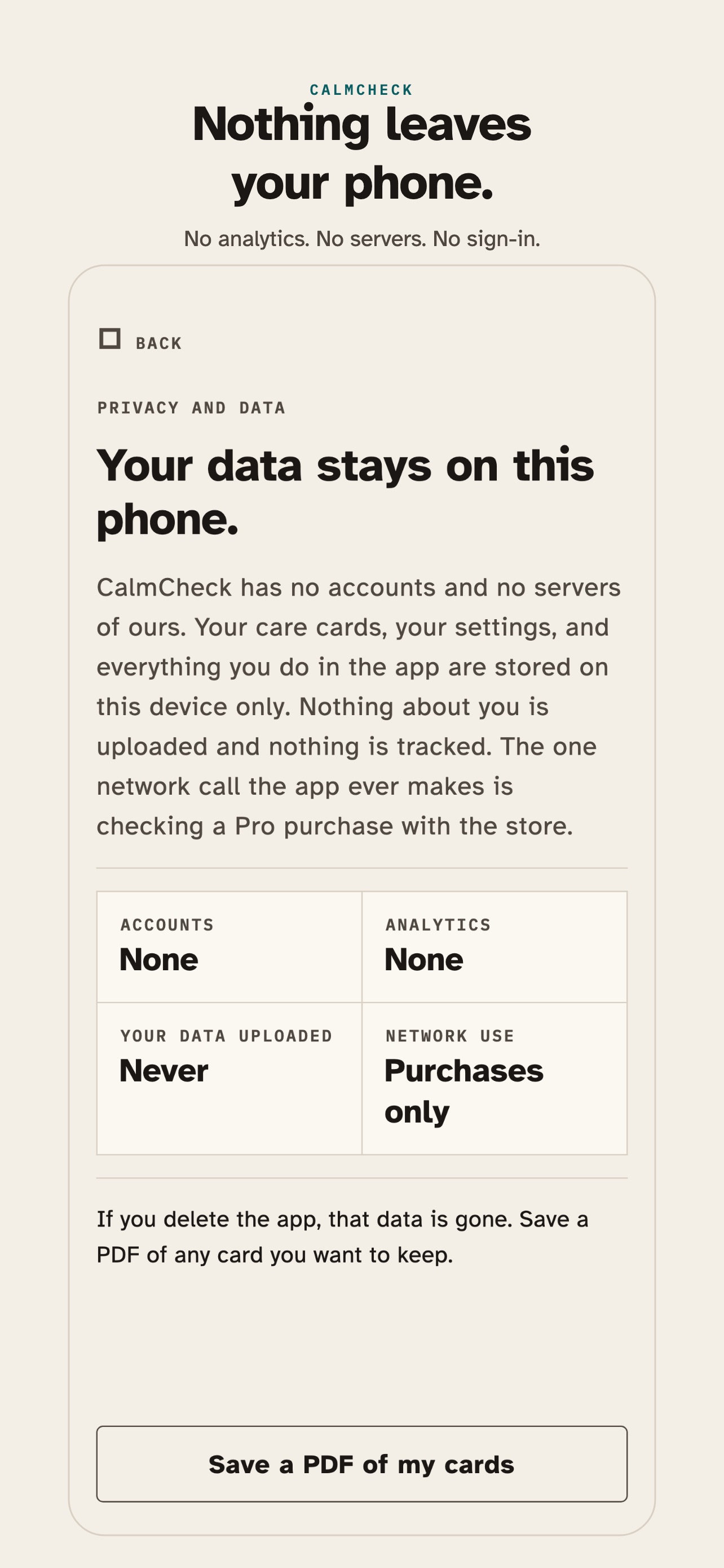 Screenshot 6 of CalmCheck