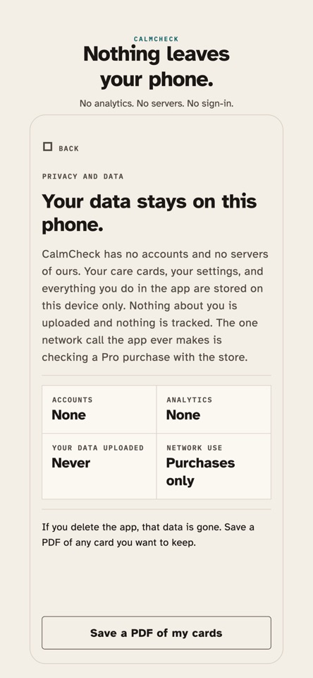 CalmCheck screenshot 6