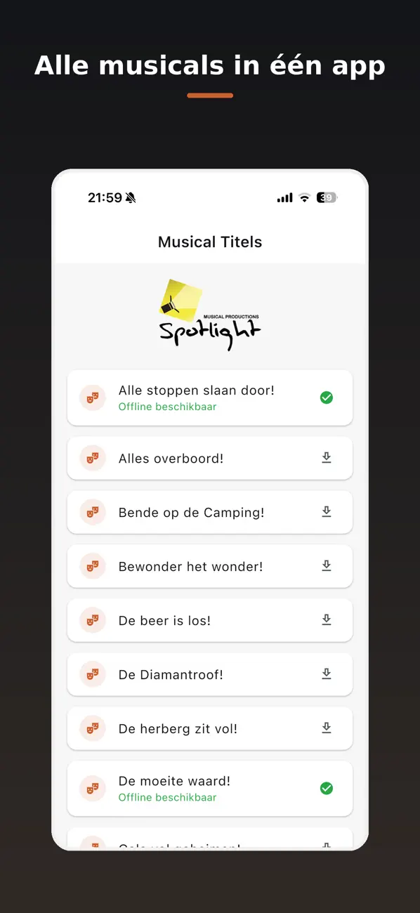 Screenshot #1 pour Spotlight Musical Productions