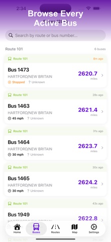 CT Bus - Live Bus Tracker iPhone screenshot