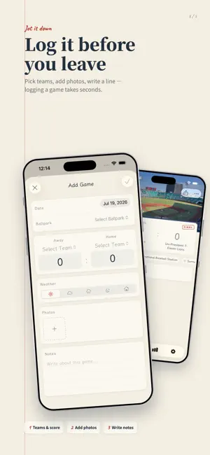 Ballpark Journal screenshot 3