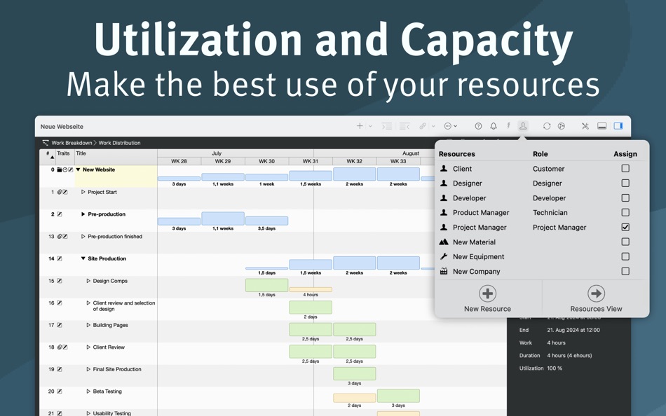 #5. Merlin Project: Gantt & Kanban (macOS) 由: ProjectWizards
