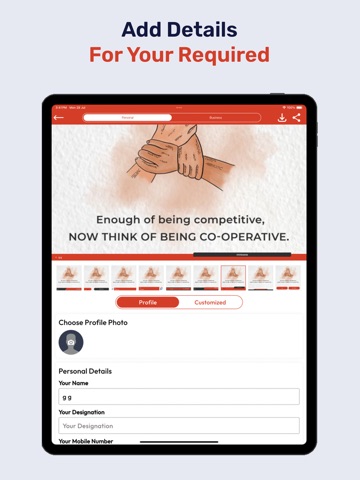 Pixano - Business Post Maker iPad screenshot 2