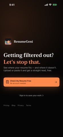 ResumeGeni iPhone screenshot