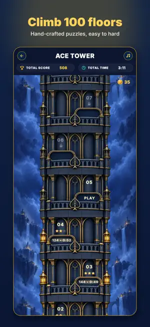 Ace Tower Card Puzzle screenshot 3
