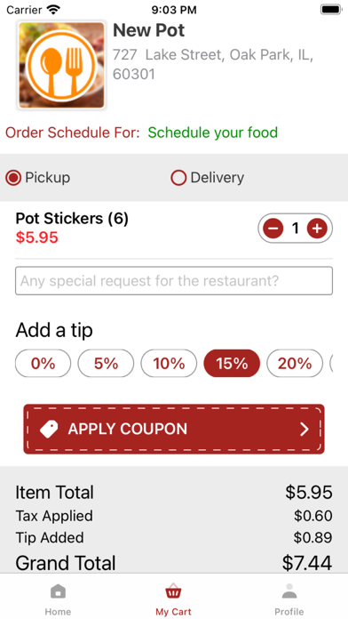 New Pot - Thai Restaurant Screenshot