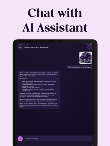 Crystal Identifier: Crystal AI iPad screenshot
