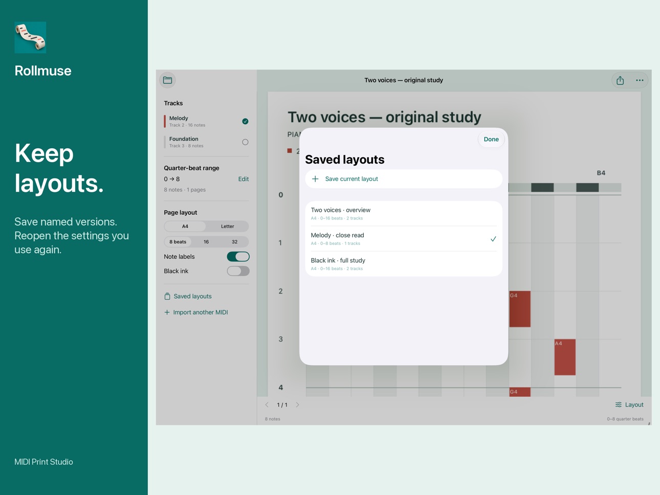 Screenshot 10 of Rollmuse MIDI Print Studio