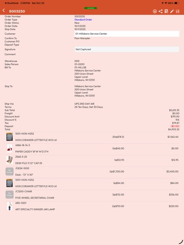 Endpoint Mobile Sales iPad screenshot