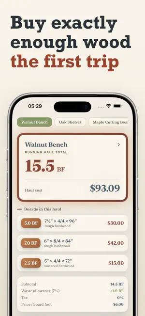 Kerf: Board Foot Calculator screenshot 3