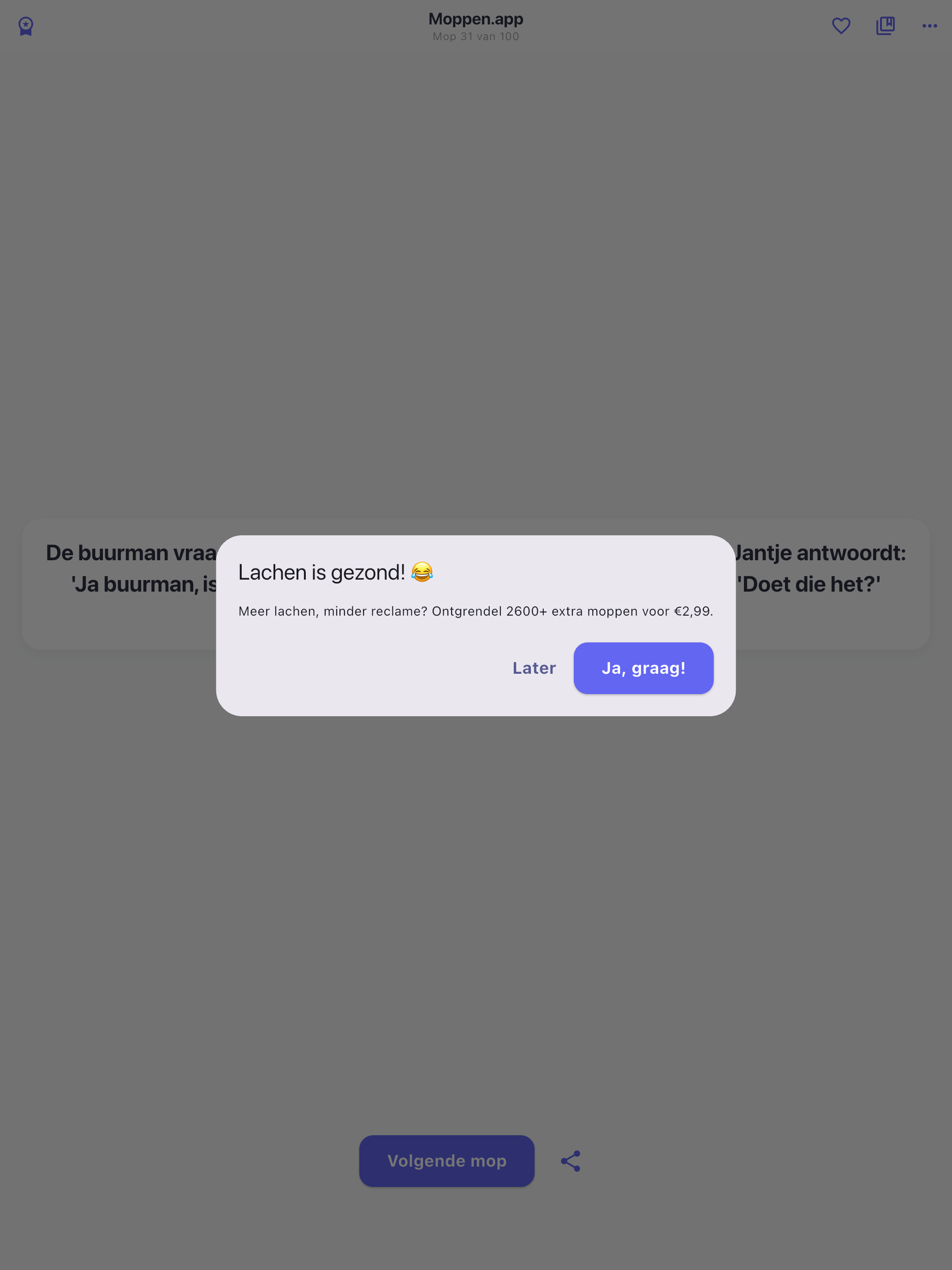 Moppen App: Elke dag lachen