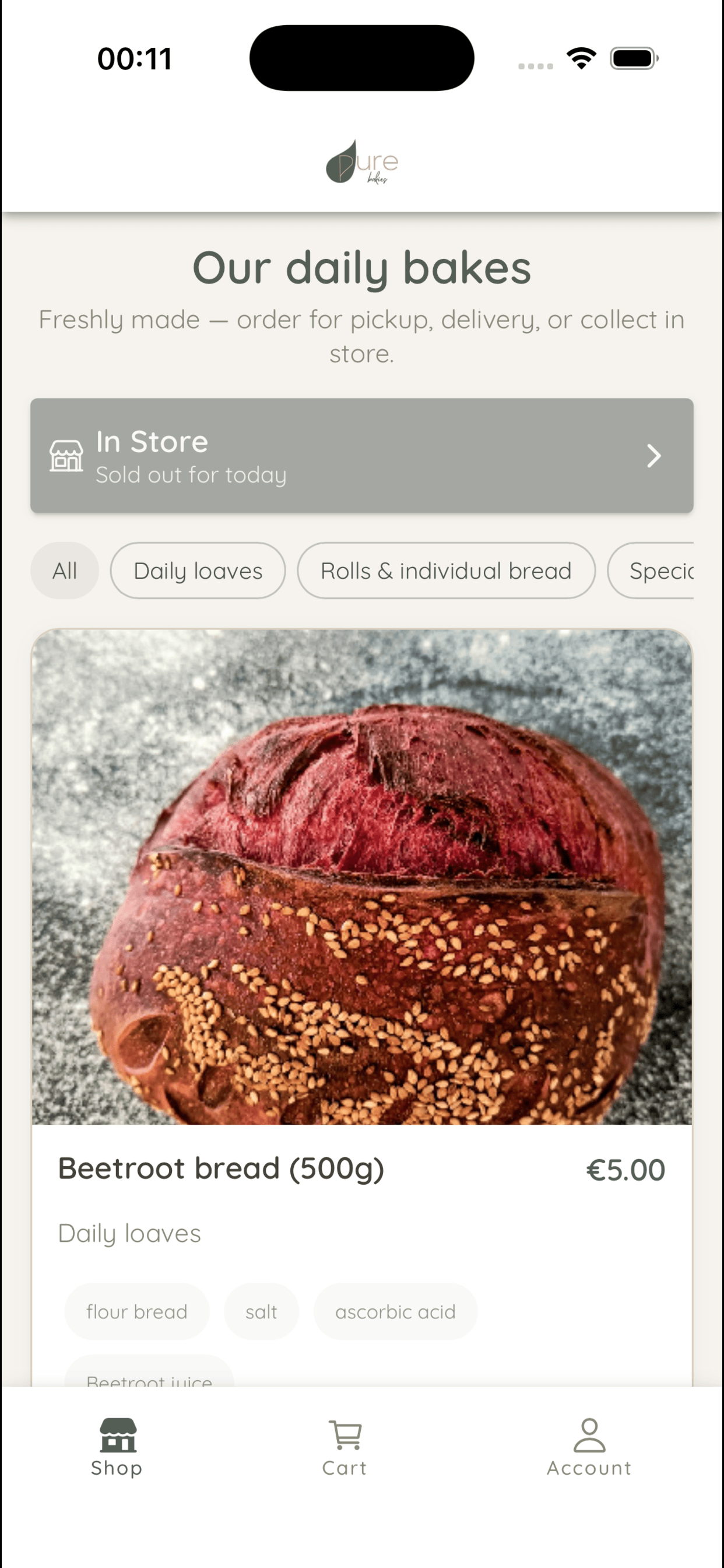 Pure Bakery screenshot 2