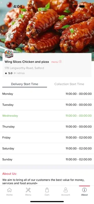 Wing Slices Chicken and pizza screenshot 3
