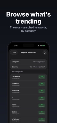 ASO Keyword Tracker - Kranked iPhone screenshot